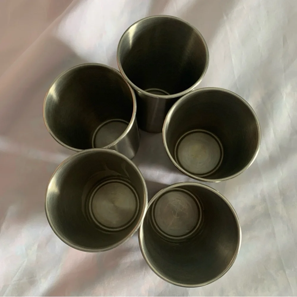 Set of 5 Aluminum Tumblers Craft Materials Office Makeup Supplies 24 oz.